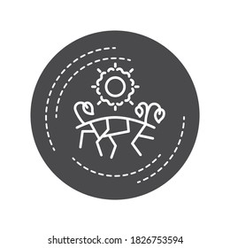 Drought black glyph icon. A continuous period of dry weather. An area gets less than its normal amount of rains. Pictogram for web page, mobile app, promo. UI UX GUI design element.