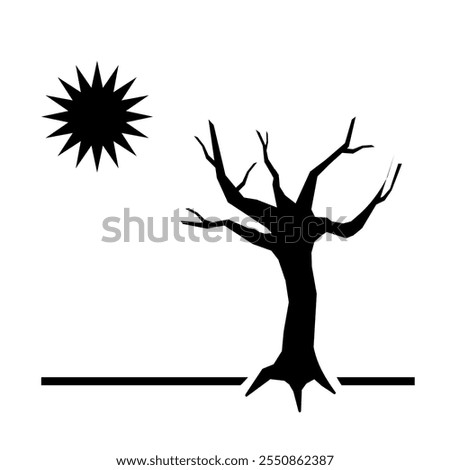 Drought Climate Change Icon Vector Illustration