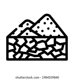 drought disaster line icon vector. drought disaster sign. isolated contour symbol black illustration