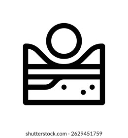Drought. Editable stroke vector icon.