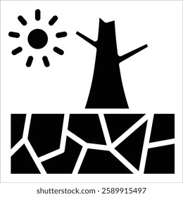 Drought Icon Element For Design