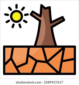Drought Icon Element For Design