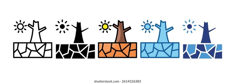 Drought Icon Element For Design
