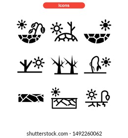 drought icon isolated sign symbol vector illustration - Collection of high quality black style vector icons
