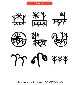 drought icon isolated sign symbol vector illustration - Collection of high quality black style vector icons

