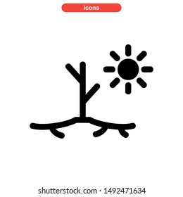 drought icon isolated sign symbol vector illustration - high quality black style vector icons
