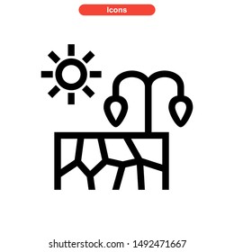 drought icon isolated sign symbol vector illustration - high quality black style vector icons

