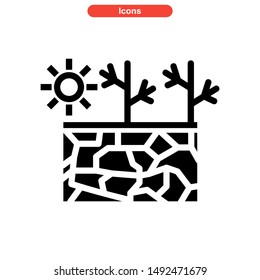 drought icon isolated sign symbol vector illustration - high quality black style vector icons
