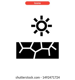 drought icon isolated sign symbol vector illustration - high quality black style vector icons
