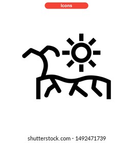 drought icon isolated sign symbol vector illustration - high quality black style vector icons
