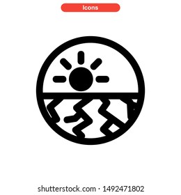 drought icon isolated sign symbol vector illustration - high quality black style vector icons
