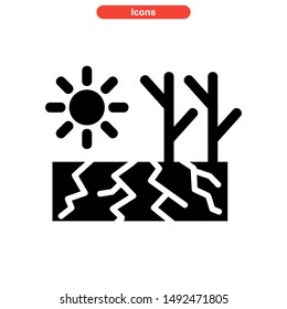 drought icon isolated sign symbol vector illustration - high quality black style vector icons

