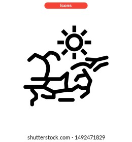 drought icon isolated sign symbol vector illustration - high quality black style vector icons
