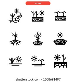 drought icon isolated sign symbol vector illustration - Collection of high quality black style vector icons
