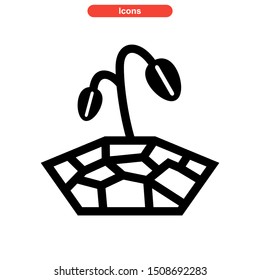
drought icon isolated sign symbol vector illustration - high quality black style vector icons
