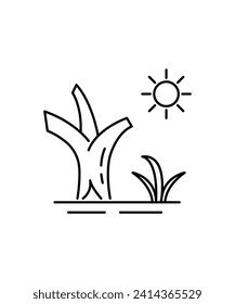 icono de sequía, icono de la mejor línea vector.