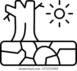Drought Icon Vector Element line icon design vector icons