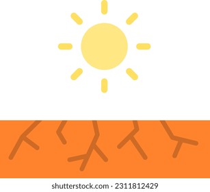 Drought icon vector image. Suitable for mobile application web application and print media.