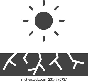 Drought icon vector image. Suitable for mobile application web application and print media.