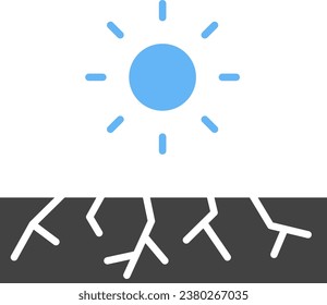 Drought icon vector image. Suitable for mobile application web application and print media.