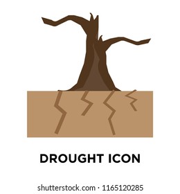 Drought icon vector isolated on white background, Drought transparent sign , weather symbols