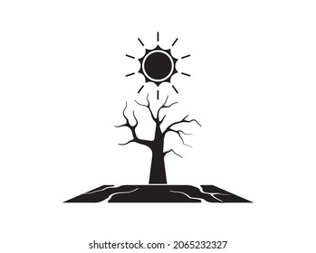 drought icon vector, natural disaster