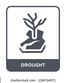 drought icon vector on white background, drought trendy filled icons from Meteorology collection, drought vector illustration