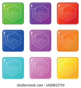 Drought icons set 9 color collection isolated on white for any design