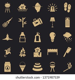 Drought icons set. Simple set of 25 drought vector icons for web for any design