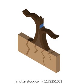 Drought isometric left top view 3D icon