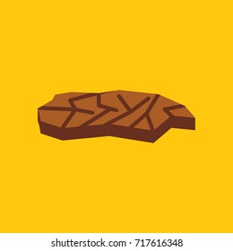 Drought land icon