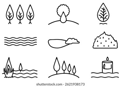 Drought line art illustration showcasing dry landscape beauty 