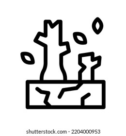 drought line icon illustration vector graphic