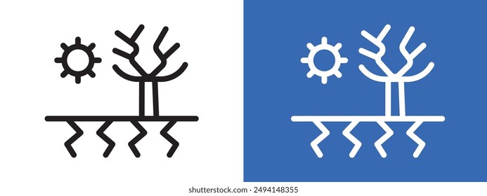 Drought logo sign set vector outline