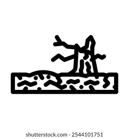 drought natural phenomena line icon vector. drought natural phenomena sign. isolated contour symbol black illustration