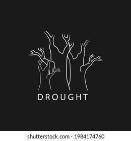 Drought Pandemic Logo Design Vector