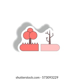 drought and trees, drought effects on plants, flowering tree and dry tree