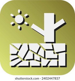 Drought  Vector Glyph Gradient Background Icon For Personal And Commercial Use.
