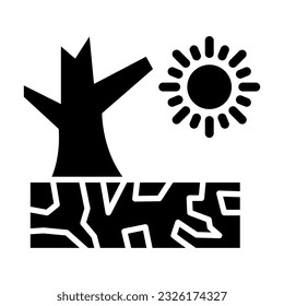Drought Vector Glyph Icon For Personal And Commercial Use.
