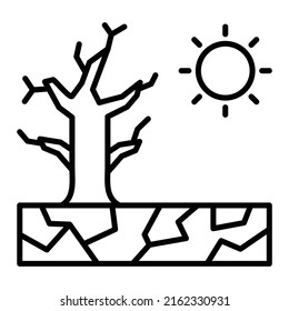 Icono de vector de sequía. Se puede usar para imprimir, móviles y aplicaciones web.