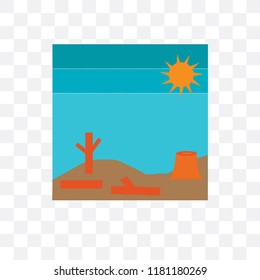 Drought vector icon isolated on transparent background, Drought logo concept