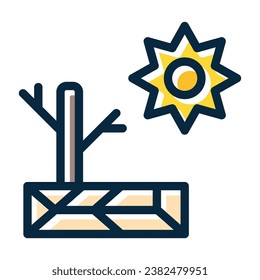 Drought Vector Thick Line Filled Dark Colors Icons For Personal And Commercial Use.
