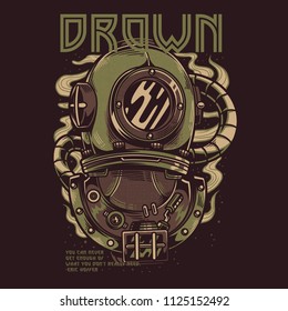 Drown Dark Illustration