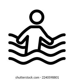 drown icon or logo isolated sign symbol vector illustration - high quality black style vector icons
