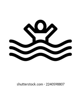 drown icon or logo isolated sign symbol vector illustration - high quality black style vector icons
