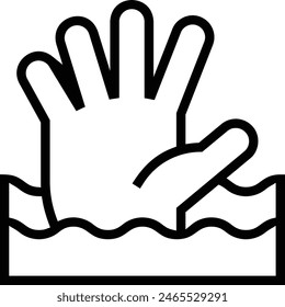 drown icon. Thin linear style design isolated on white background