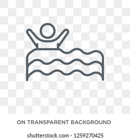 Drown icon. Trendy flat vector Drown icon on transparent background from Insurance collection. High quality filled Drown symbol use for web and mobile