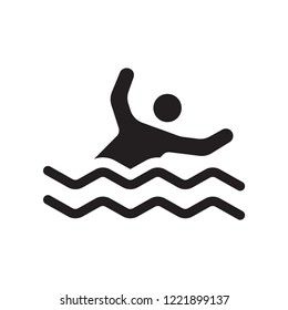 Drown icon. Trendy Drown logo concept on white background from Insurance collection. Suitable for use on web apps, mobile apps and print media.