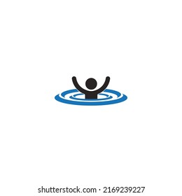 Drown Icon,vector Illustration,drowning People Signs And Symbols