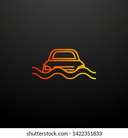 drowned car nolan icon. Elements of insurance set. Simple icon for websites, web design, mobile app, info graphics